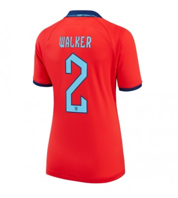 Maillot de foot Angleterre Kyle Walker #2 Extérieur Femmes Monde 2022 Manches Courte